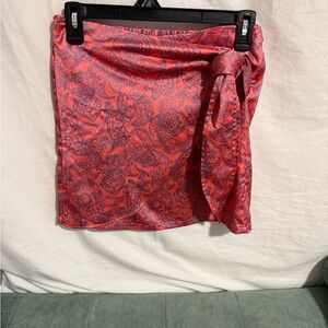 Paisley Print Pink Skirt